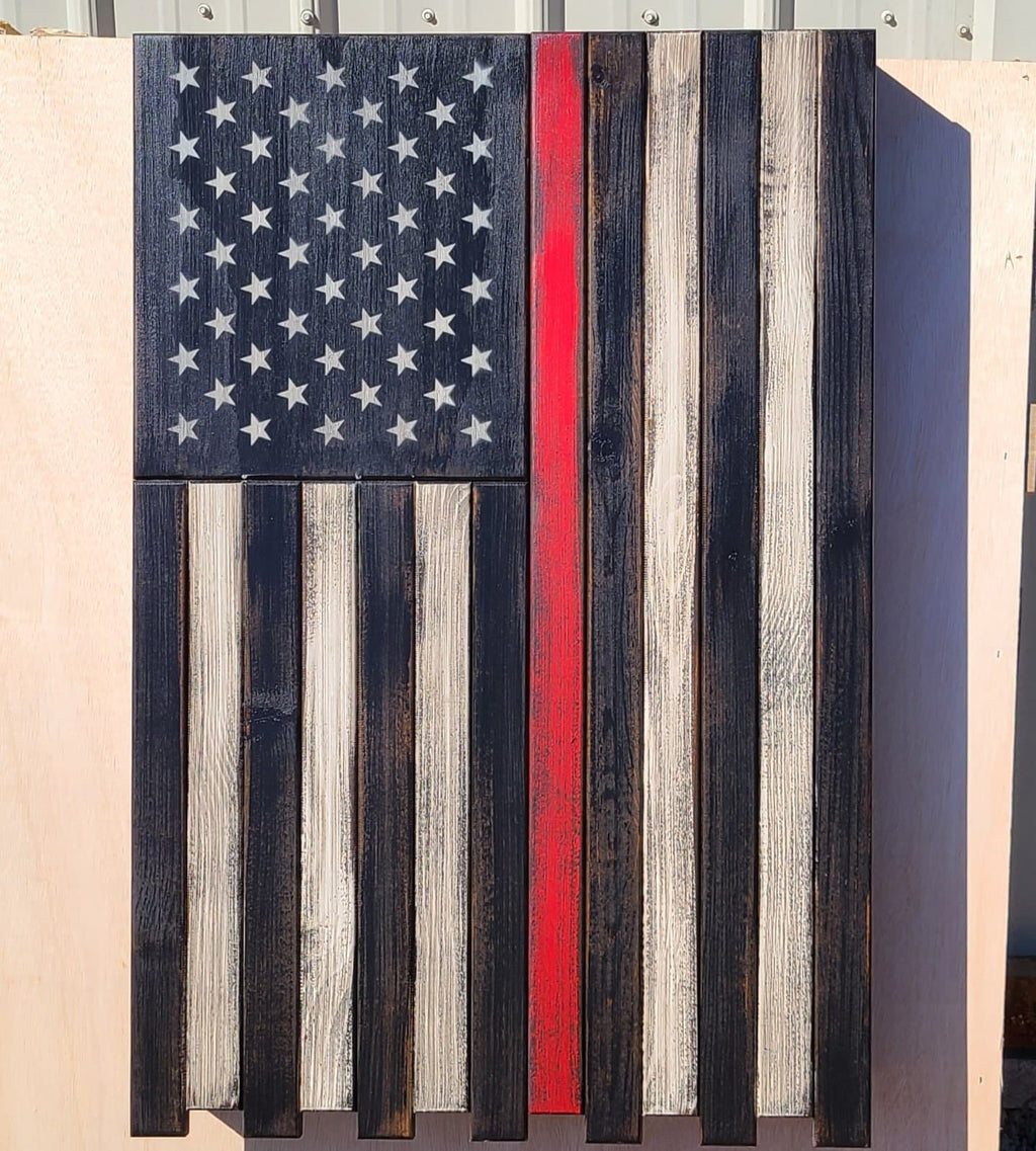 Large Vertical Hanging American Flag Gun Concealment Case