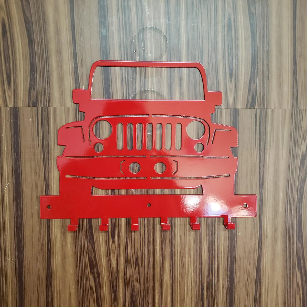 Jeep JK Key Hanger – Full Front End Steel Wall Mounted Key Rack – Wrangler JK Organizer 12"x10" Garage Entryway Man Cave Decor