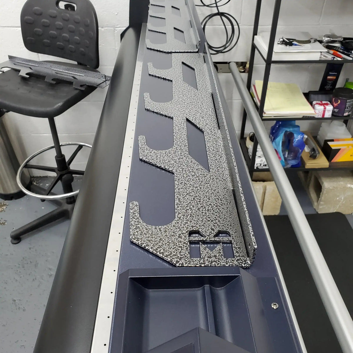 Wall-Mounted Vinyl, Tint, Paper & Cloth Wrap Rack - Modular Storage | Martin Metalwork"