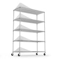 5 Tier 6000lbs Heavy Duty Adjustable Storage Rack Metal Shelf Wire Shelving Unit Chrome