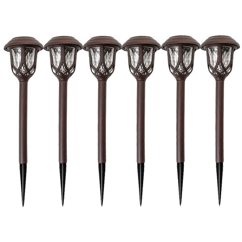 6-Pack: Solar Powered Pathway Lights - Touch-Controlled, Waterproof, Detachable, Energy Efficient, and Wireless Solar Garden Stake Lights