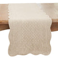 Fennco Styles Quilted Table Runner 16" W x 72" L - 100% Cotton Woven Table Cover for Home Décor, Dining Table, Banquets, Family Gathering,s and Special Events