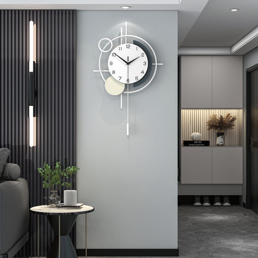 Modern Abstract Wall Clock Minimalist Metal Decorative Home Decor