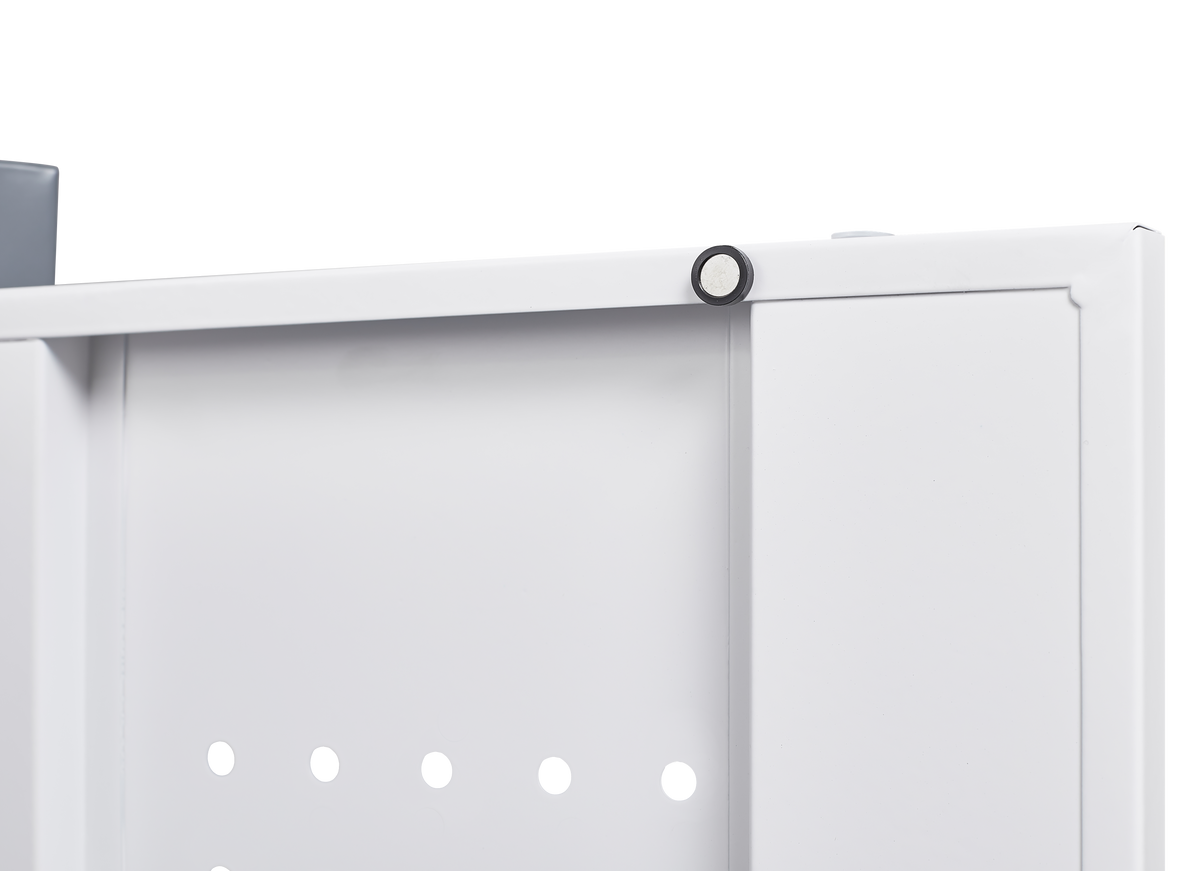 Metal storage cabinets, lockable cleaning tool cabinets, high broom tool organizers, and large storage cabinets in storage store