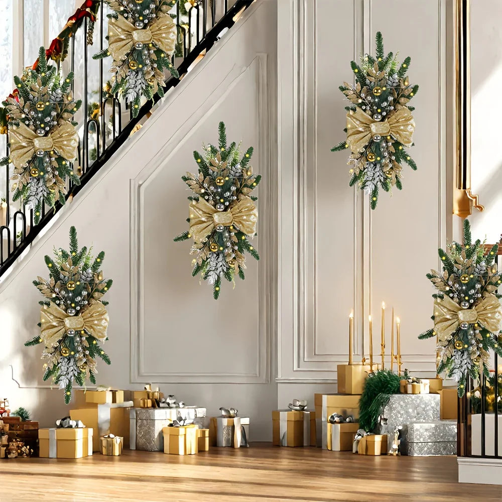 Artificial Christmas Wreath 60cm Decorative Staircase Garland