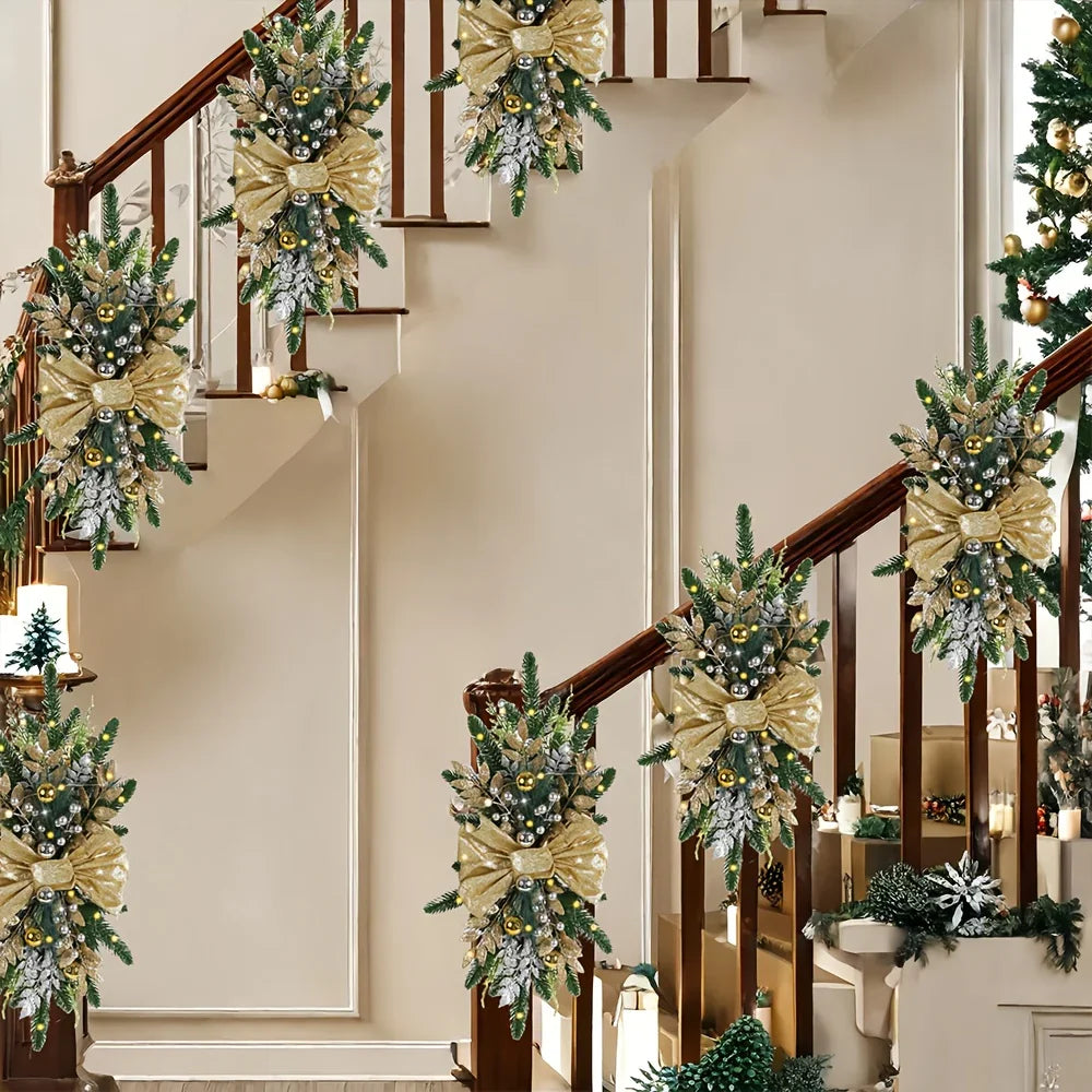 Artificial Christmas Wreath 60cm Decorative Staircase Garland