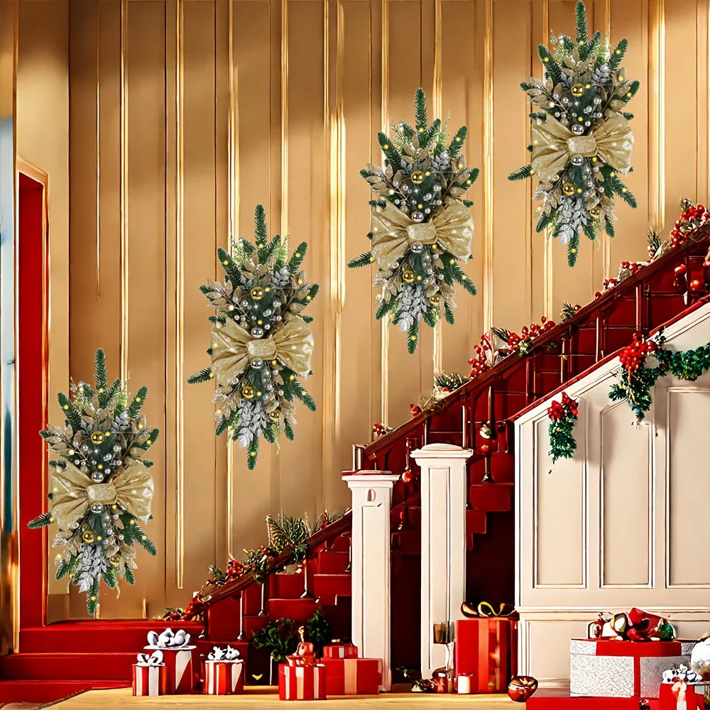 Artificial Christmas Wreath 60cm Decorative Staircase Garland