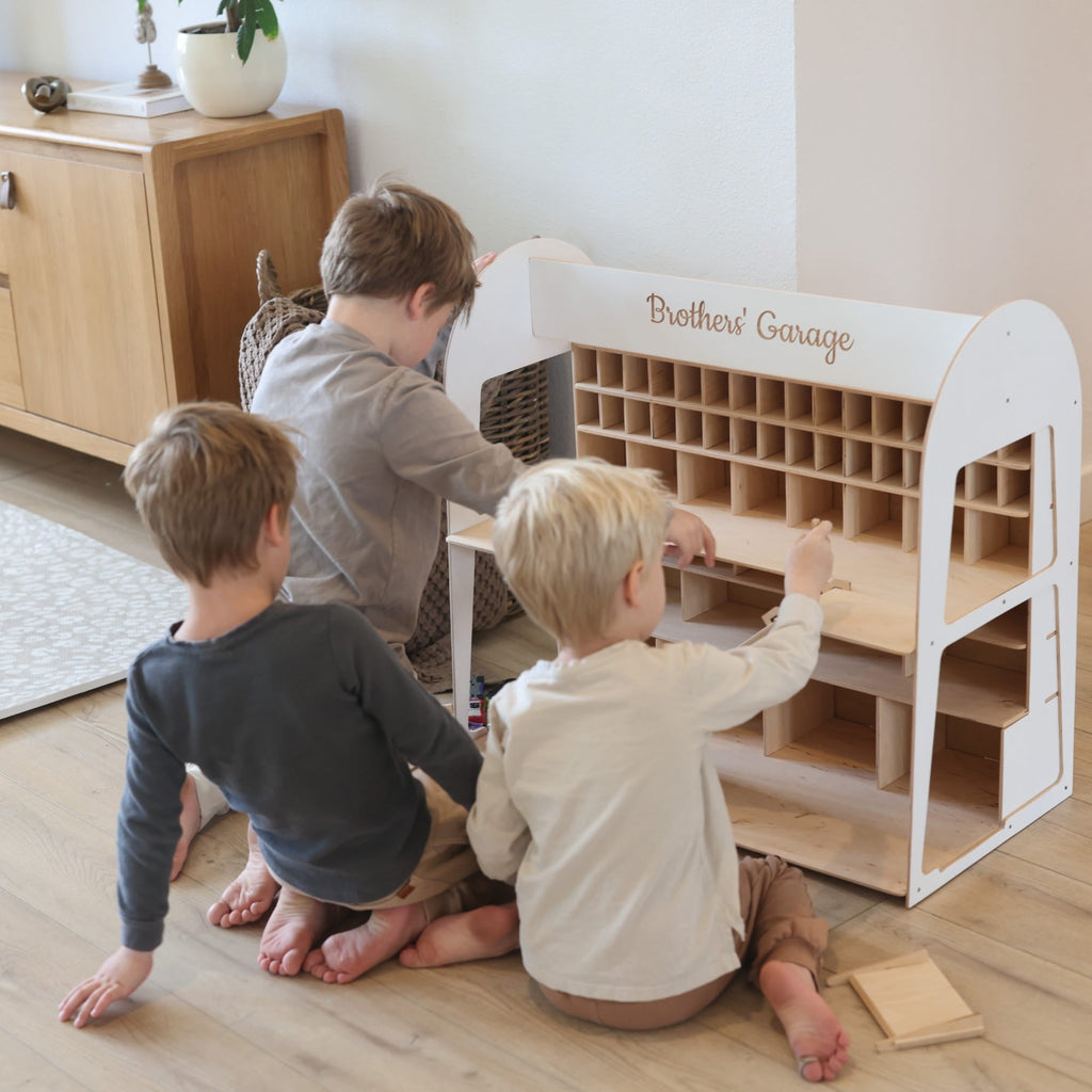 Toy Car Garage Storage - Natural