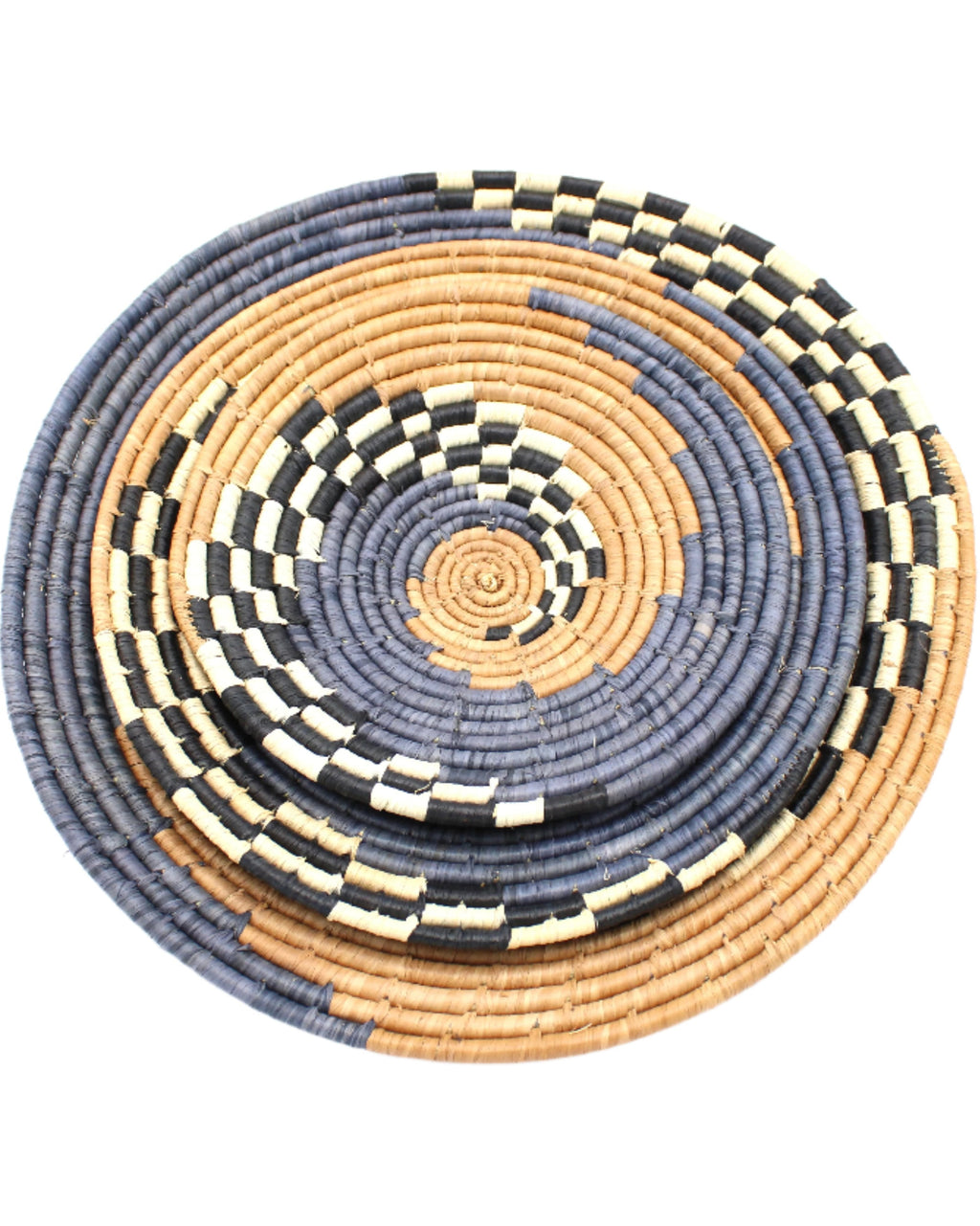 Dakarai Raffia Straw Wall or Table Decor Display Basket Tray Sets