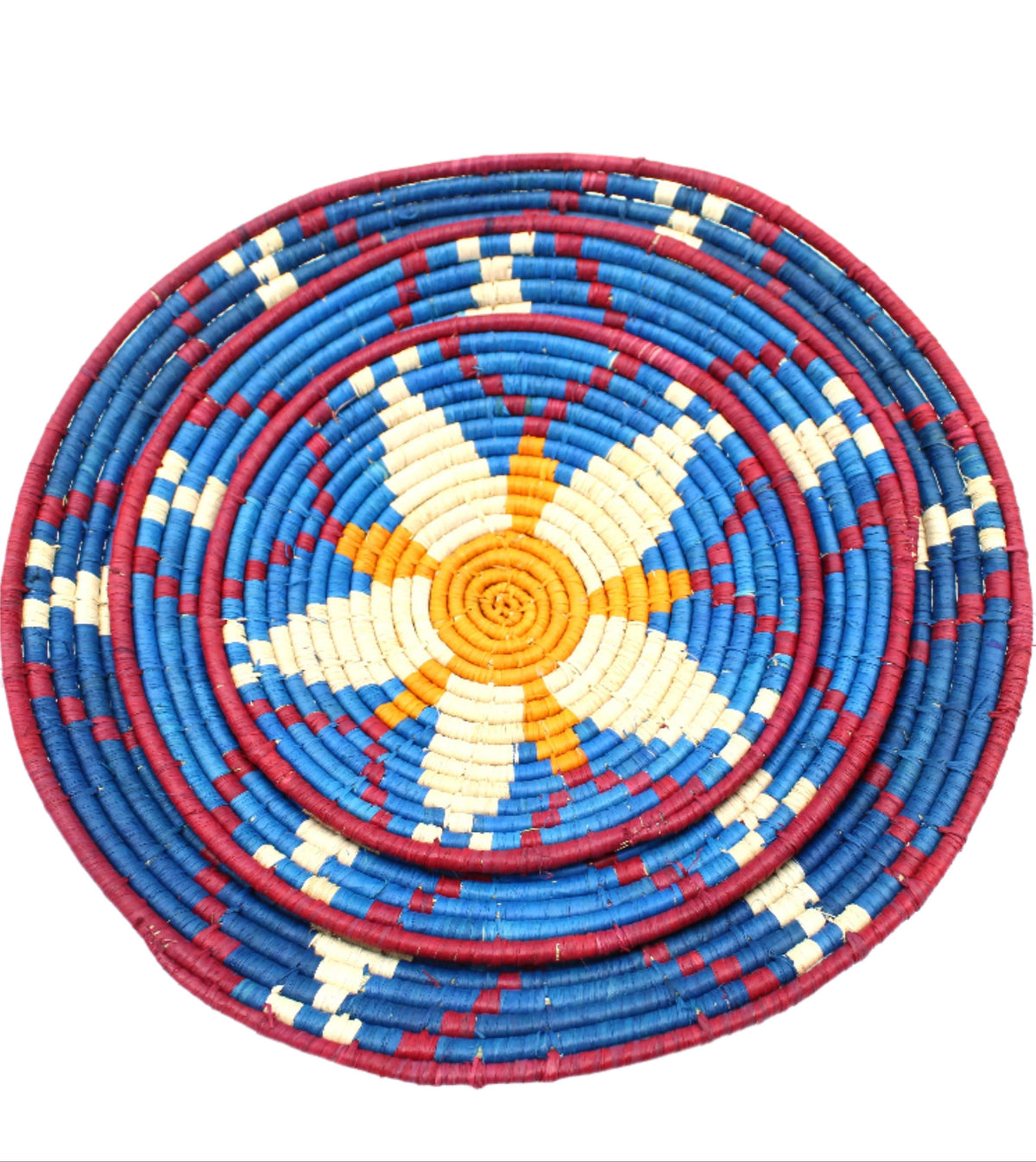 Dakarai Raffia Straw Wall or Table Decor Display Basket Tray Sets