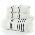 3Pieces Set Grey Cotton Towel Set for Men toalla 2pc Face Washcloth Hand Towel 1pc Bath Towel Camping Shower Towels Bathroom