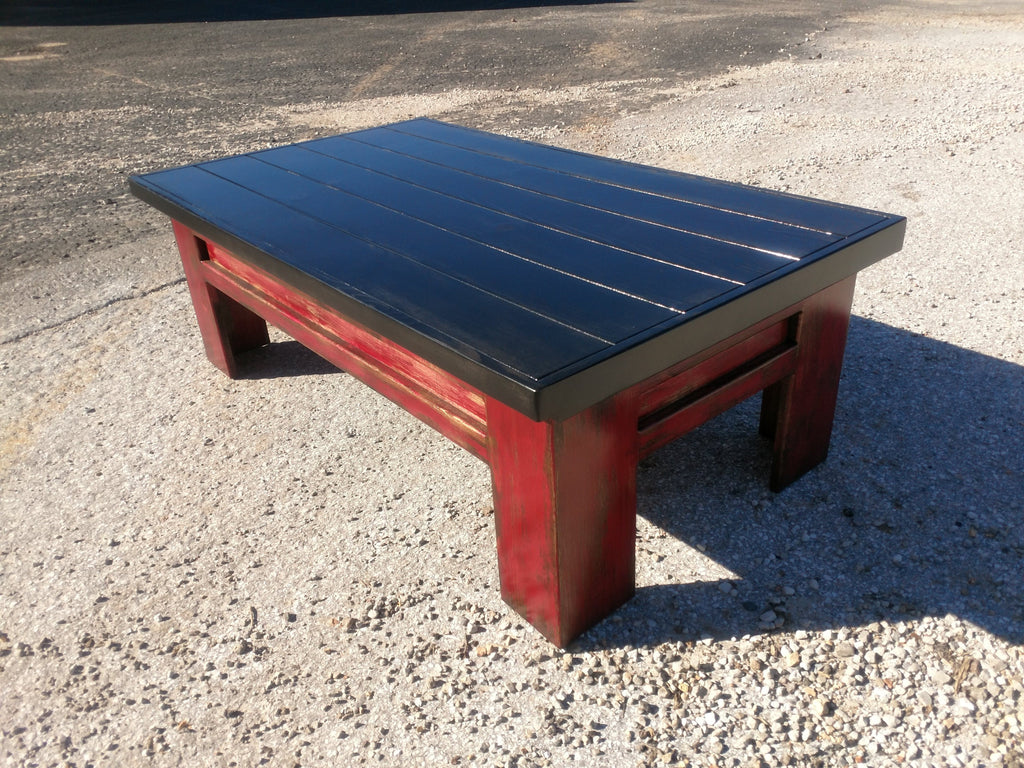 Modern Wooden Sliding Top Coffee Table