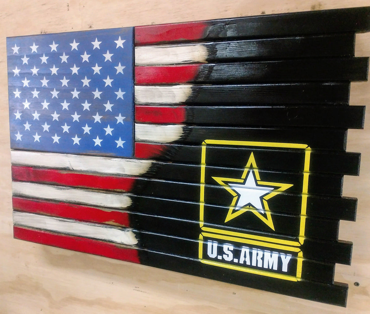 Deluxe 3 Compartment Gun Concealment Case (Hybrid American Flag Designs)