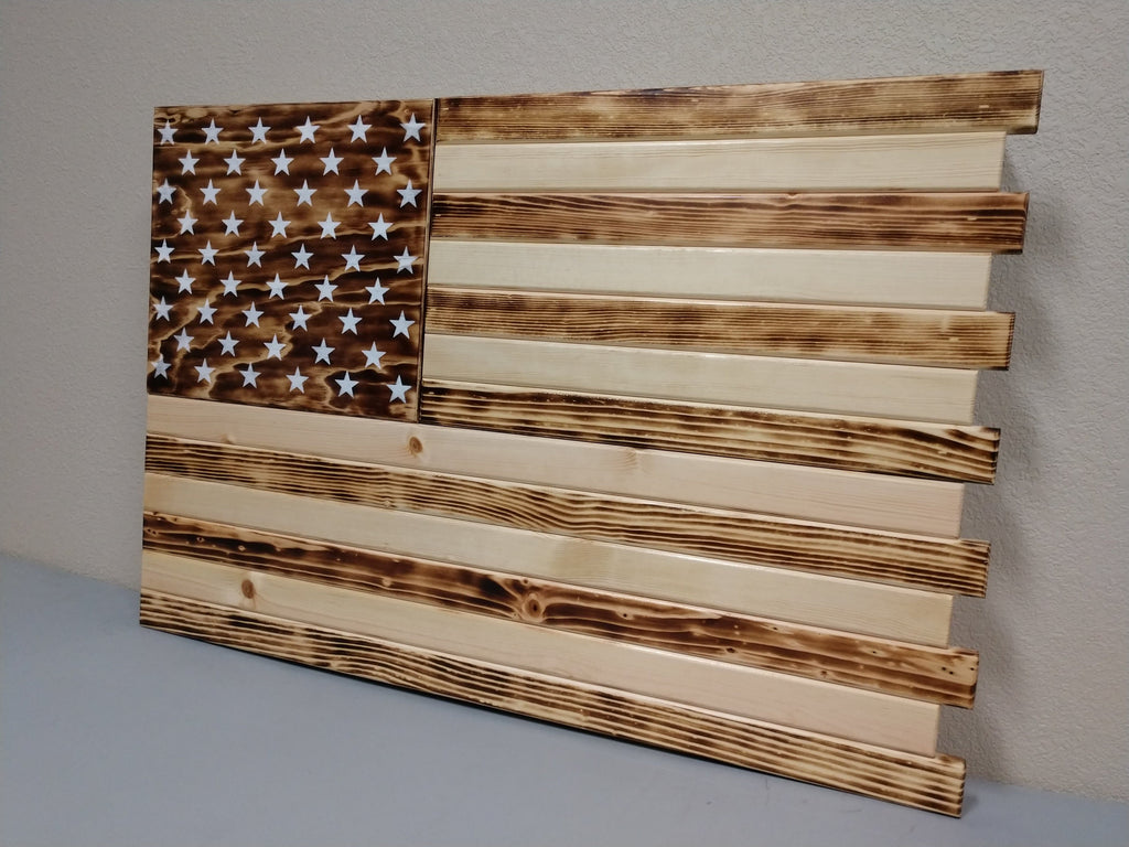 Large American Flag Gun Concealment Case with 2 Compartments