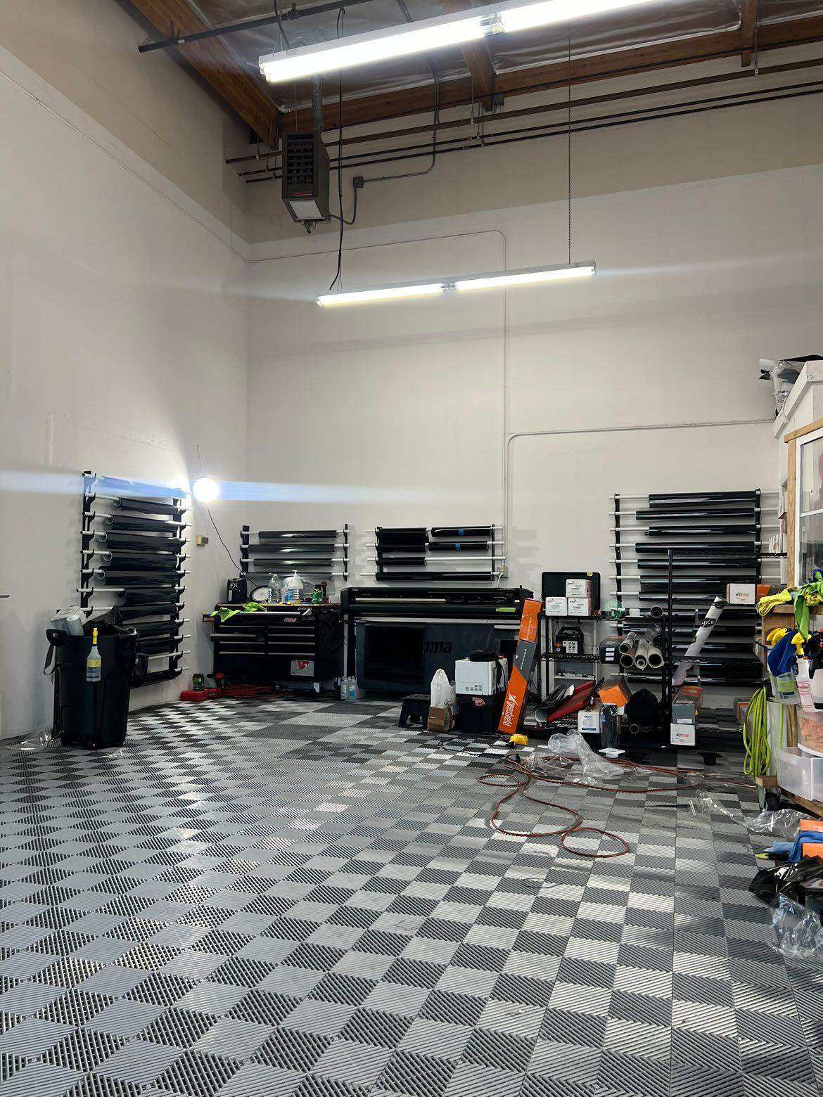 Wall-Mounted Vinyl, Tint, Paper & Cloth Wrap Rack - Modular Storage | Martin Metalwork"