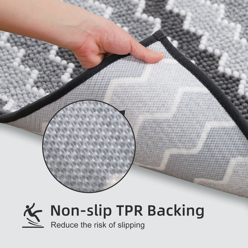 Kasentex Soft Absorbent Bath Rug - Plush Bathroom Mat