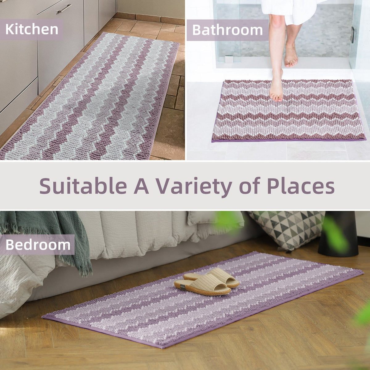 Kasentex Soft Absorbent Bath Rug - Plush Bathroom Mat