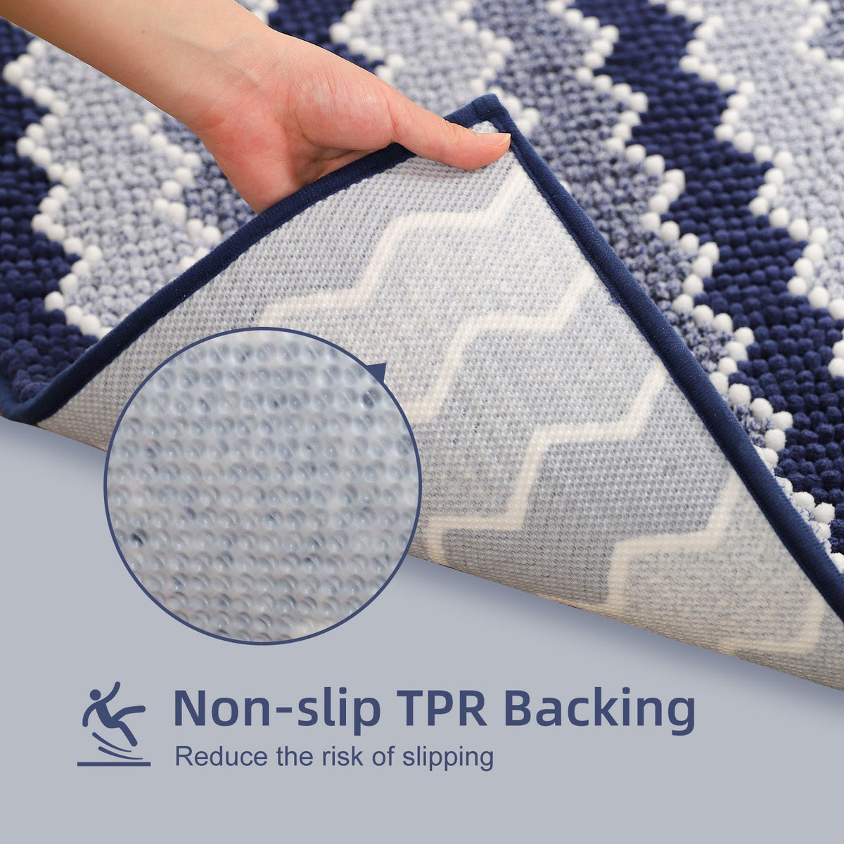 Kasentex Soft Absorbent Bath Rug - Plush Bathroom Mat