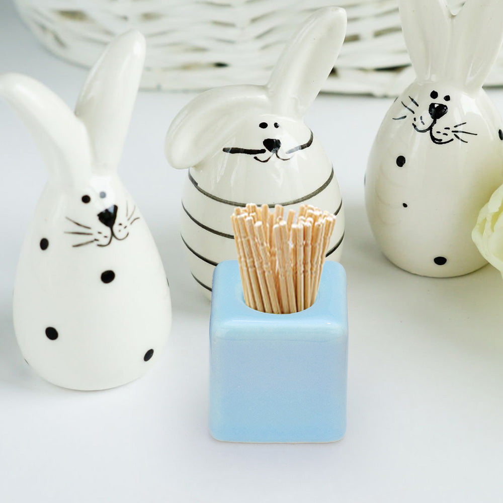 Square Shaped Solid Ceramic Toothbrush Holder / Pen Stand