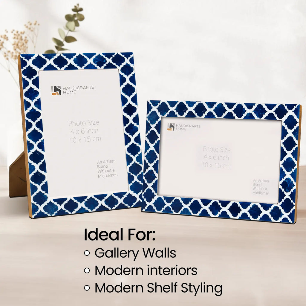 Casablanca Medianoche Resin Inlay Picture Frame Set 2
