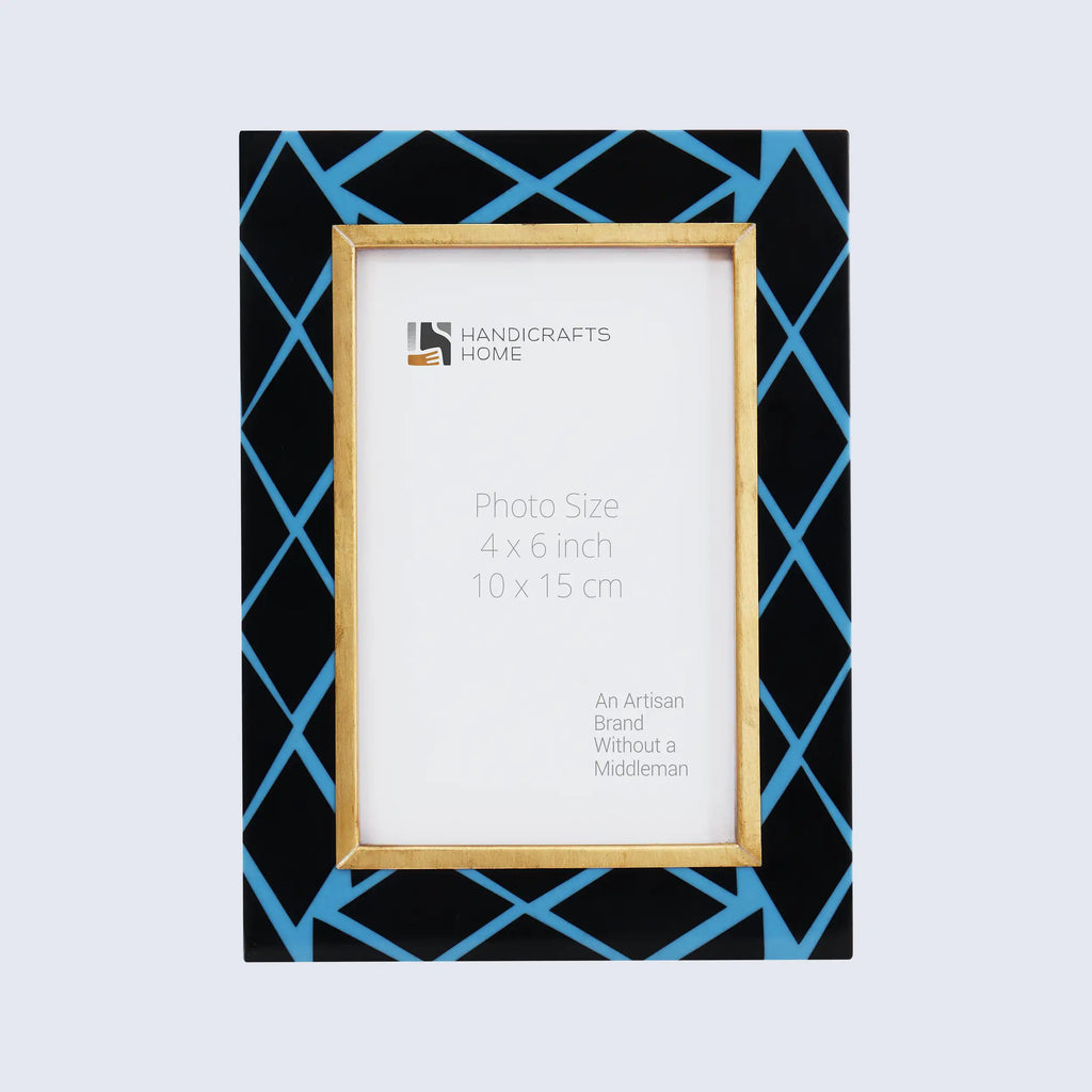 Picture Frame Halo Mamba Collection Resin Inlay & Brass Multi-Color – 4x6, 5x7 & 8x10