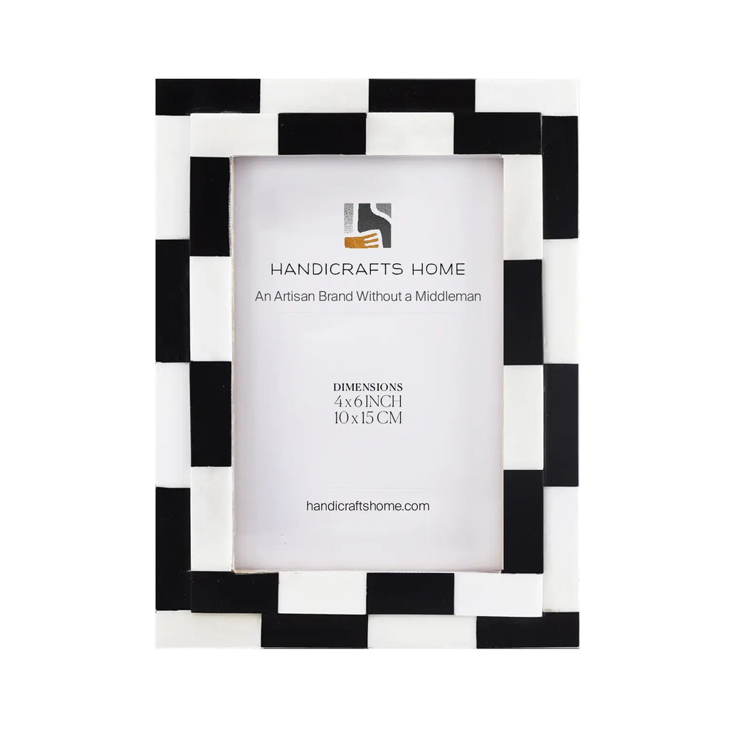 Picture Frame Silhouette Shuffled Collection Bone Inlay Multi-Color – 4x6, 5x7
