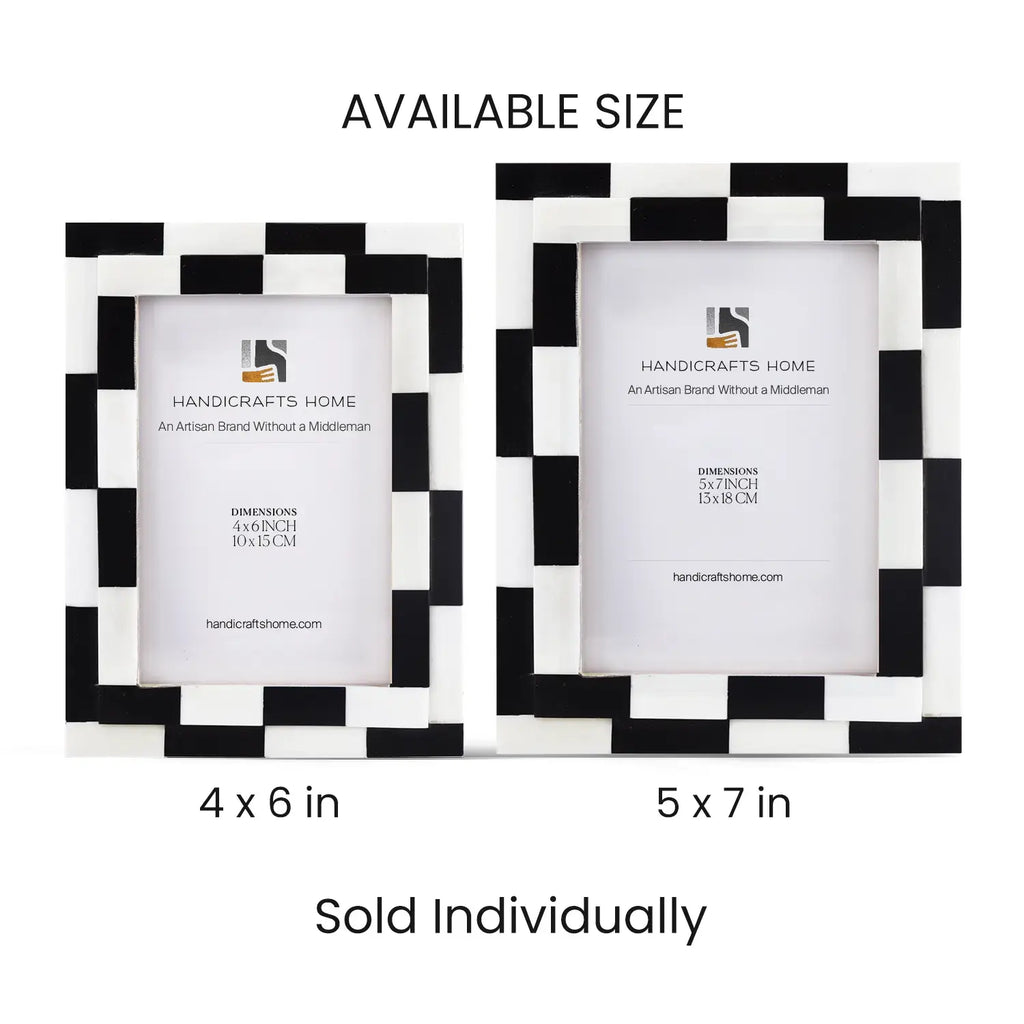 Picture Frame Silhouette Shuffled Collection Bone Inlay Multi-Color – 4x6, 5x7