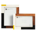 Mondrian Warm Oak Picture Frame Set of 2 | Modern Resin & Wood Photo Frames