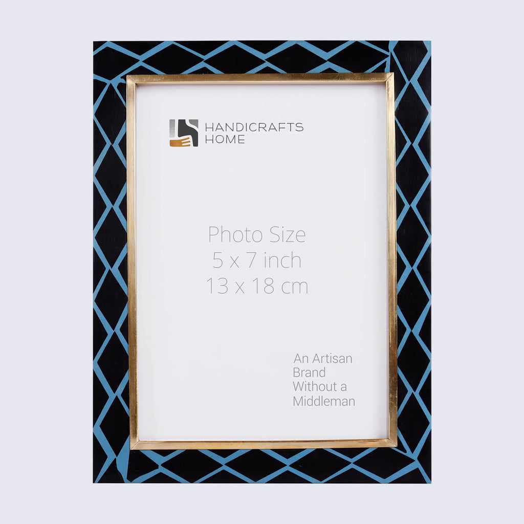 Picture Frame Halo Mamba Collection Resin Inlay & Brass Multi-Color – 4x6, 5x7 & 8x10