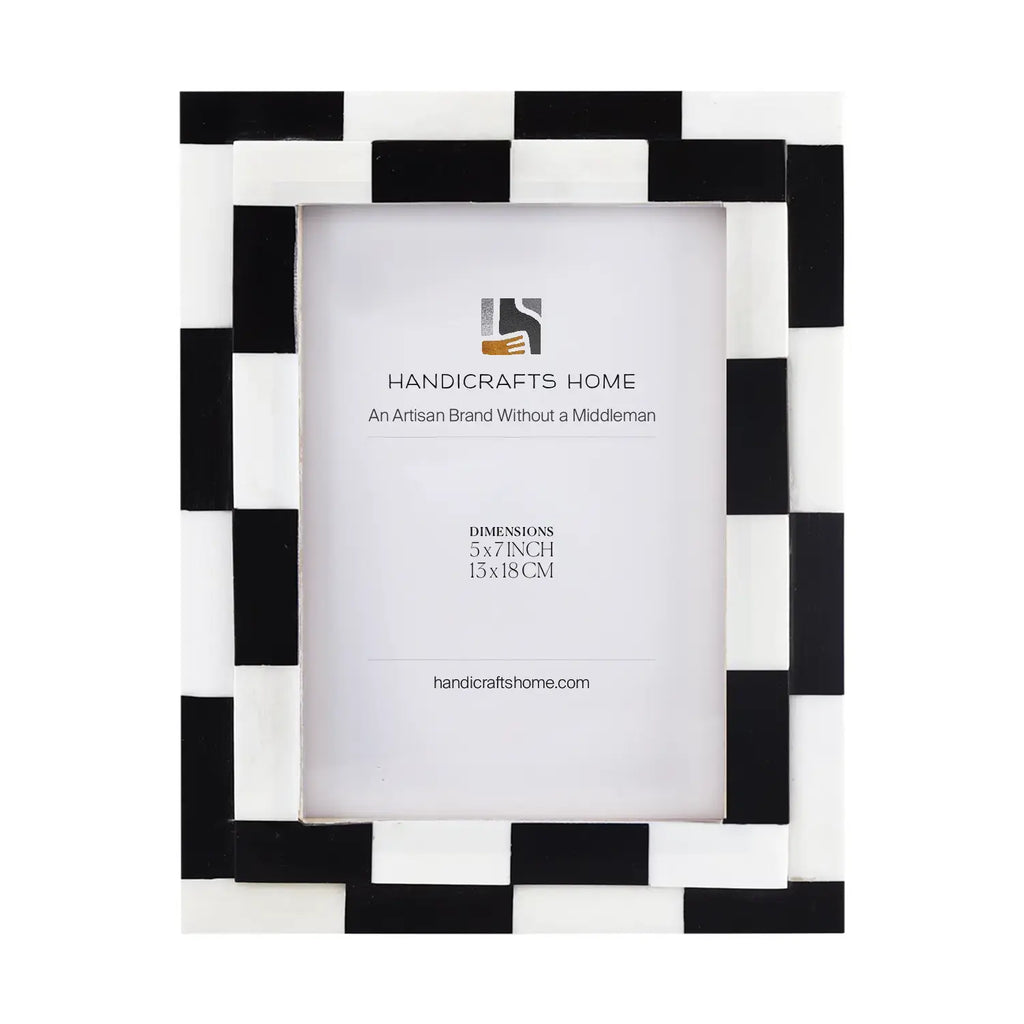 Picture Frame Silhouette Shuffled Collection Bone Inlay Multi-Color – 4x6, 5x7