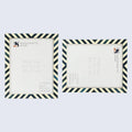 Candy Cane Blueberry Resin Inlay Picture Frame, Blue - White, 3 Sizes (Set of 2)