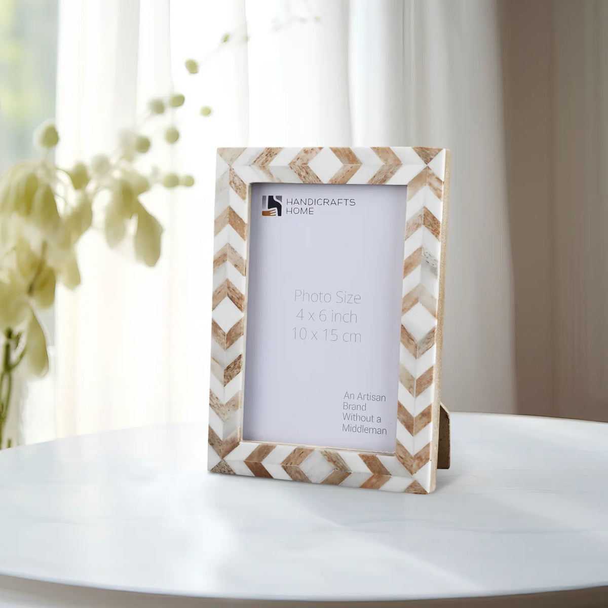 Picture Frame Taj Pattern Collection Bone Inlay Brown 3 Sizes