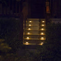 5 Pack Solar Step Lights, 3 LED Outdoor Deck Lighting, Stainless Steel Waterproof for Stairs, Pathway, Walkway, Garden