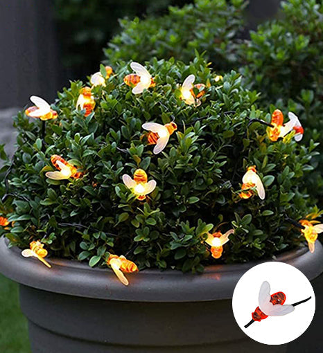 LED Solar String Lights - Bee Design