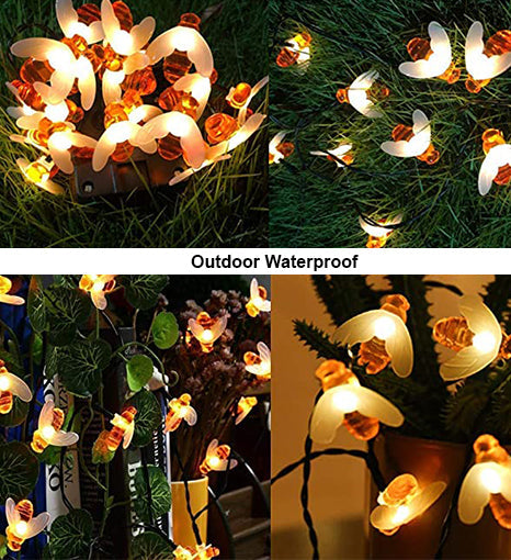 LED Solar String Lights - Bee Design