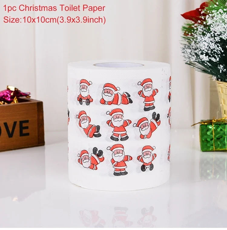 Christmas Santa Claus Bath Toilet Roll Paper Merry Christmas Decoration for Home 2025 Xmas Decor Navidad Natal New Year Gift