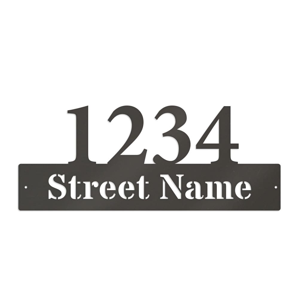 Address Number Sign - Durable Metal Address Sign | Weatherproof Street Number Plaque