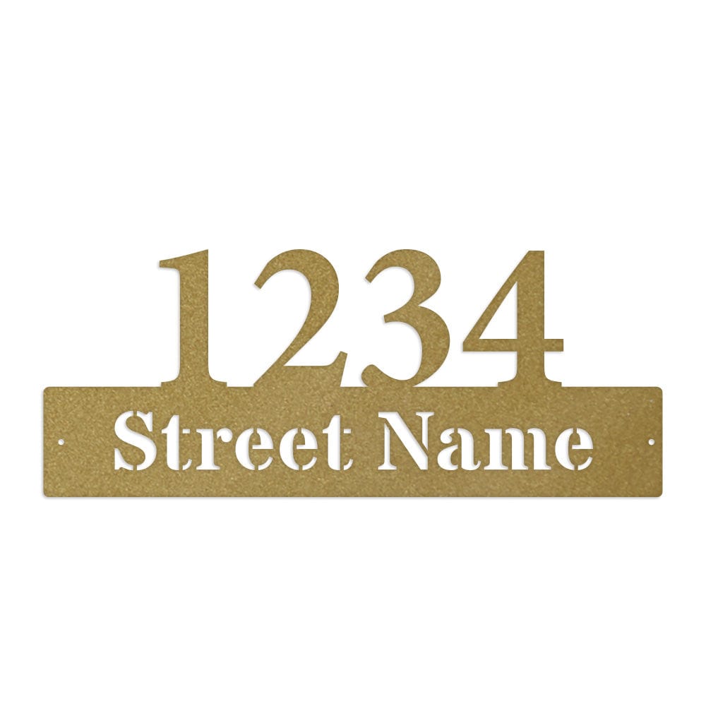 Address Number Sign - Durable Metal Address Sign | Weatherproof Street Number Plaque