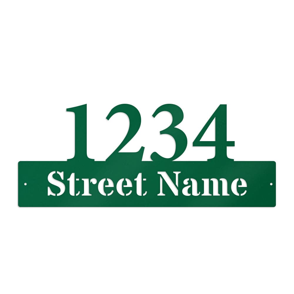 Address Number Sign - Durable Metal Address Sign | Weatherproof Street Number Plaque