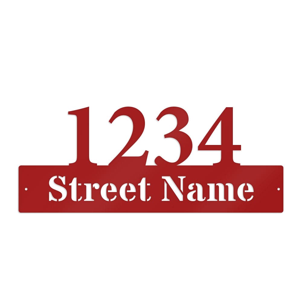 Address Number Sign - Durable Metal Address Sign | Weatherproof Street Number Plaque