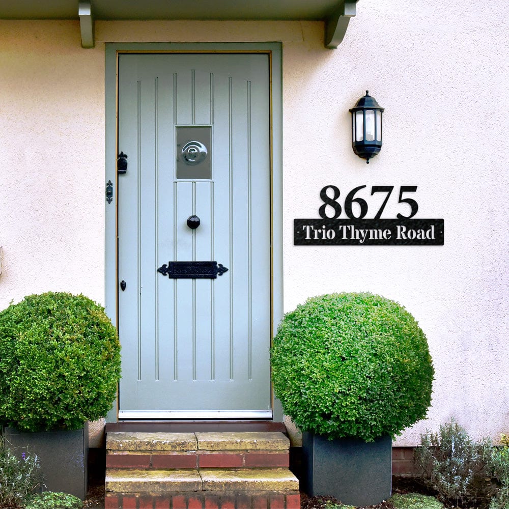Address Number Sign - Durable Metal Address Sign | Weatherproof Street Number Plaque