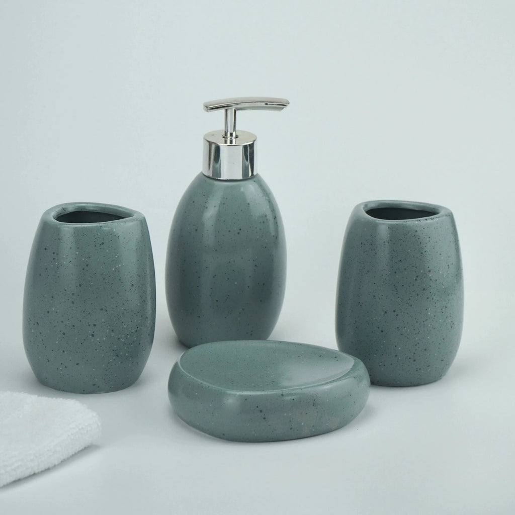 Bathroom Kit - Ceramic White 4pcs