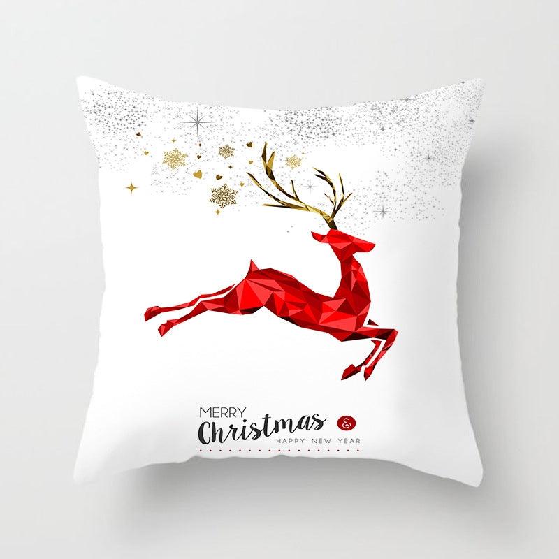 Christmas Decorations Snowflake Santa Claus Merry Christmas Cover Cushion Pillowcase Xmas Holiday Couch Pillows Rustic Christmas Decorations Winter Pillowcase for Living Room Home Happy New Year