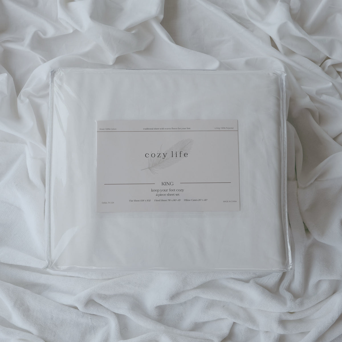 CozyLife Signature Balanced Foot Warmth Bed Sheet Set
