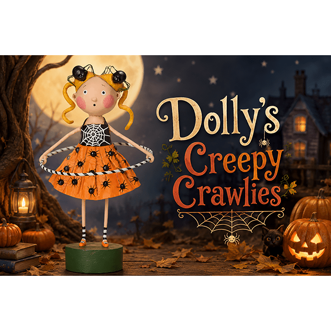 Dolly's Creepy Crawlies Halloween Figurine – 6.5" Poly Resin by Lori Mitchell