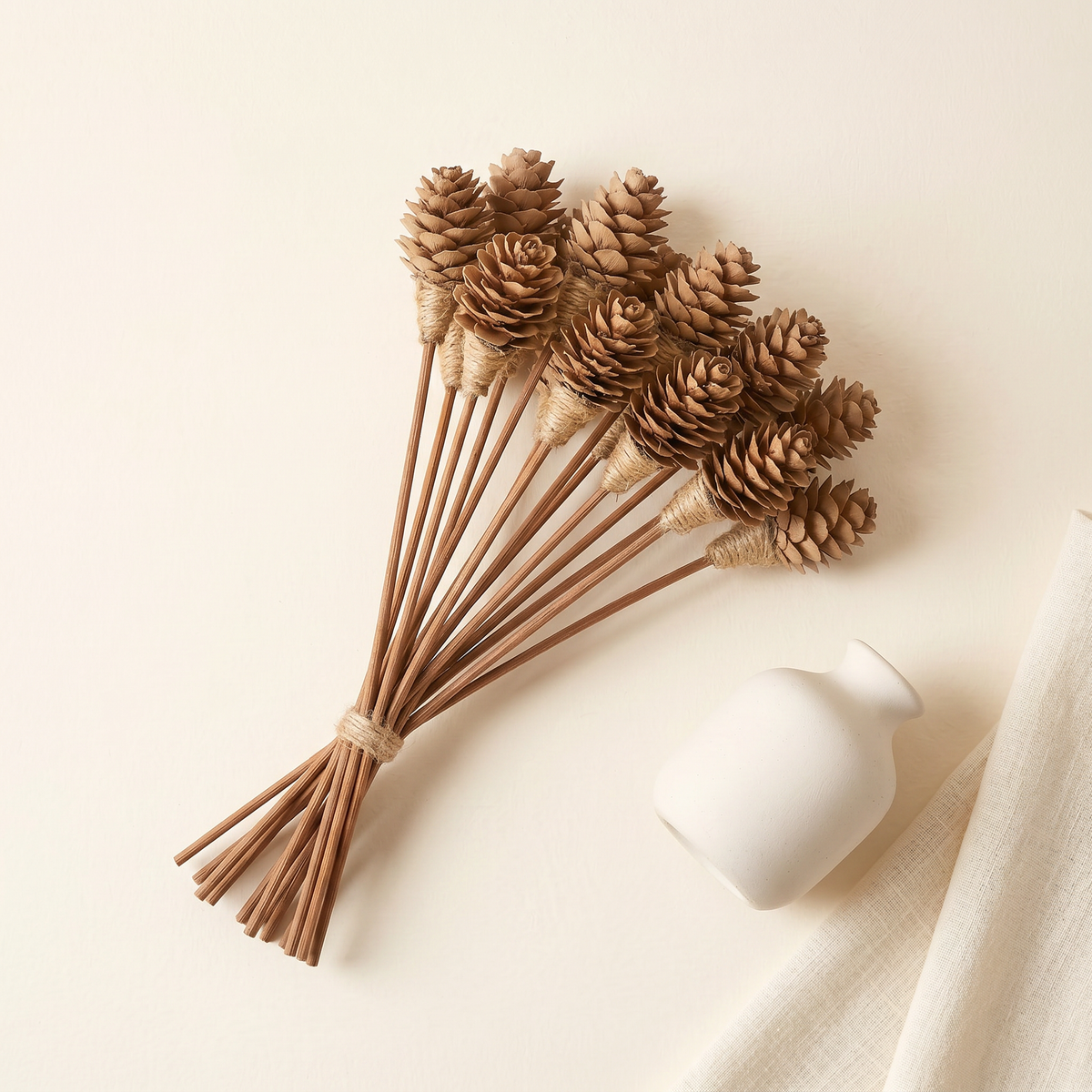 Mini Pinecone Reed Diffuser Sticks, 9" — 16 Pack