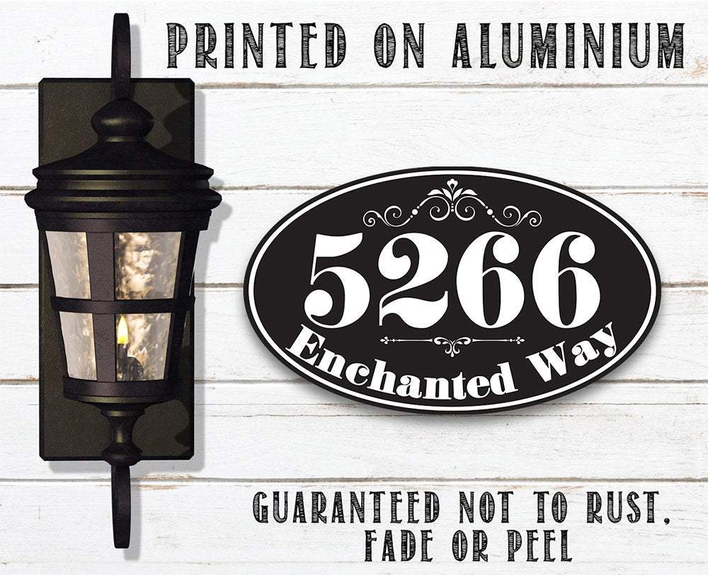 Personalized - Address Plaque - Oval - Metal Sign