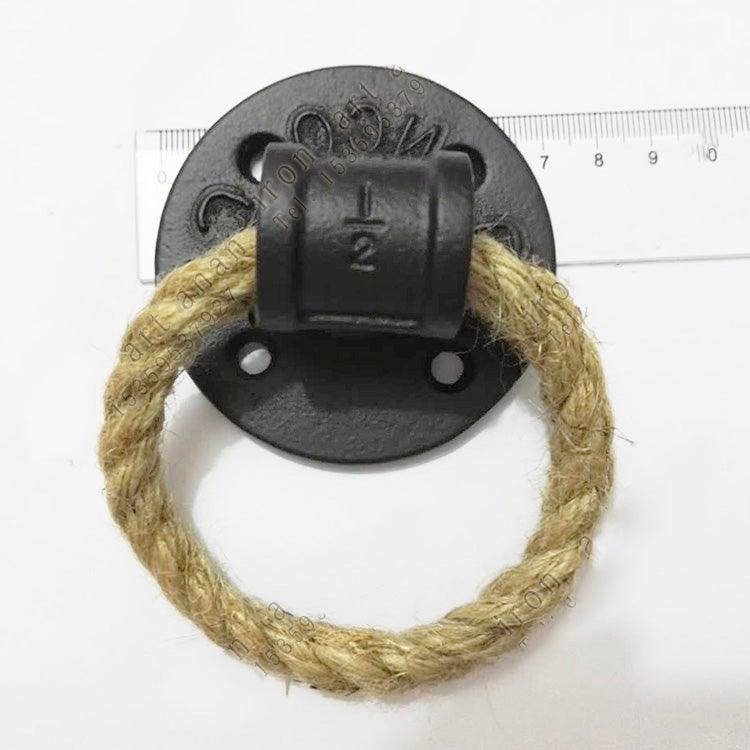 Simple Morden  Flange Door Handle Knocker  With Rope Loft Industry Style Gate Unfold Install For Interior Door Knob  Door Handle Knocker With Rope Loft Industry Style Gate Unfold Install For Interior Door Knob Door Accessories Home Decor