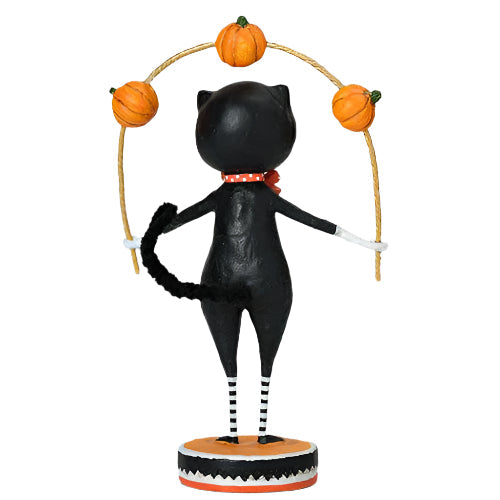 Toss a Jack Cat Halloween Figurine by Lori Mitchell, 7-Inch Resin
